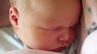 David sleeping soundly at home.